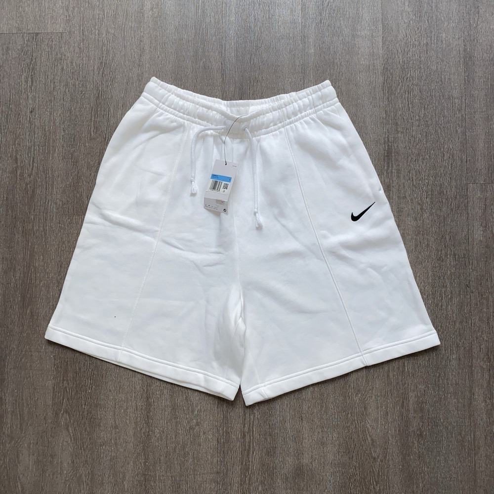 NWT Nike Women's  White Sweat Shorts Size Medium Loungewear Comfy Athleisure